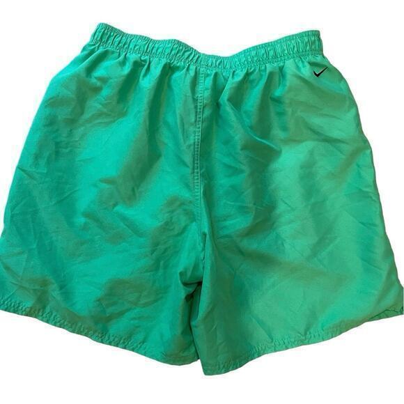 Nike Men's Drawstring Swim Shorts Trunks Bright Neon Green with Black Logo - Picture 7 of 9